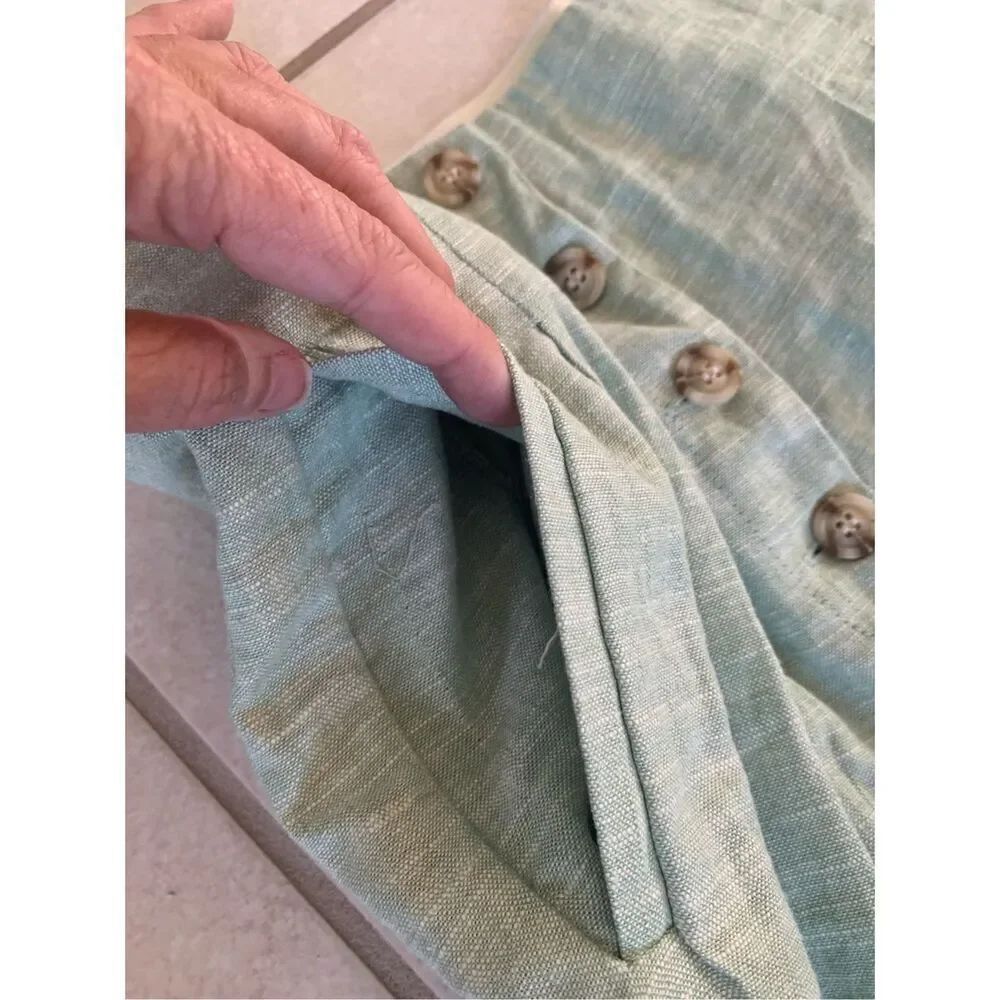Violets & Roses Linen Crop Pants - Picture 4 of 12